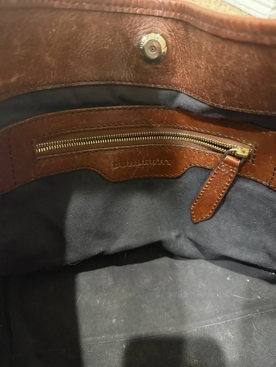 Burberry Check Shoulder Bag - Tan, Brown & Black - Picture 6 of 10